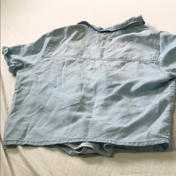 denim button front top - Picture 6 of 8